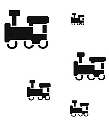 Sada šablón Vláčik 5ks ST497